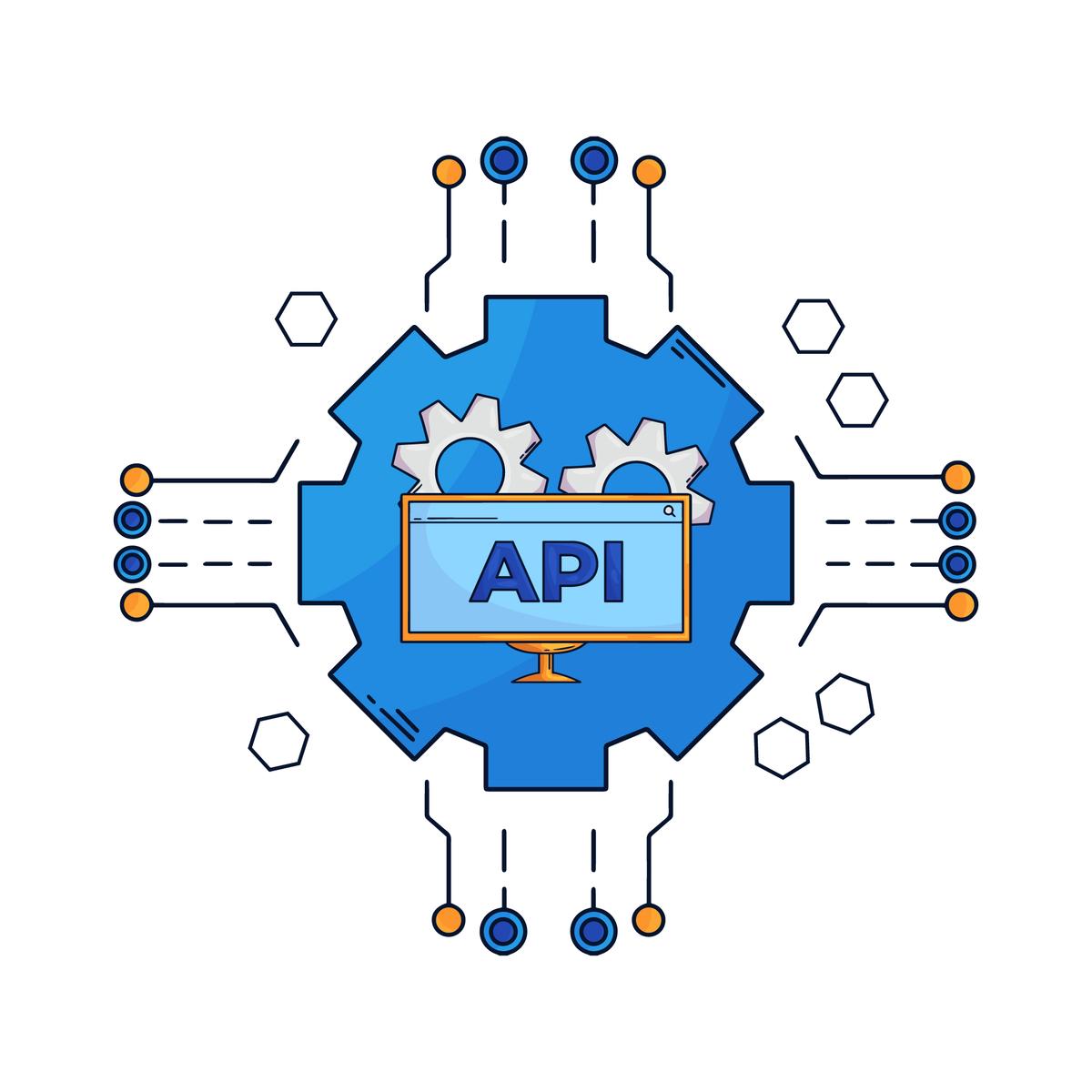 Visual representation of API communication between applications