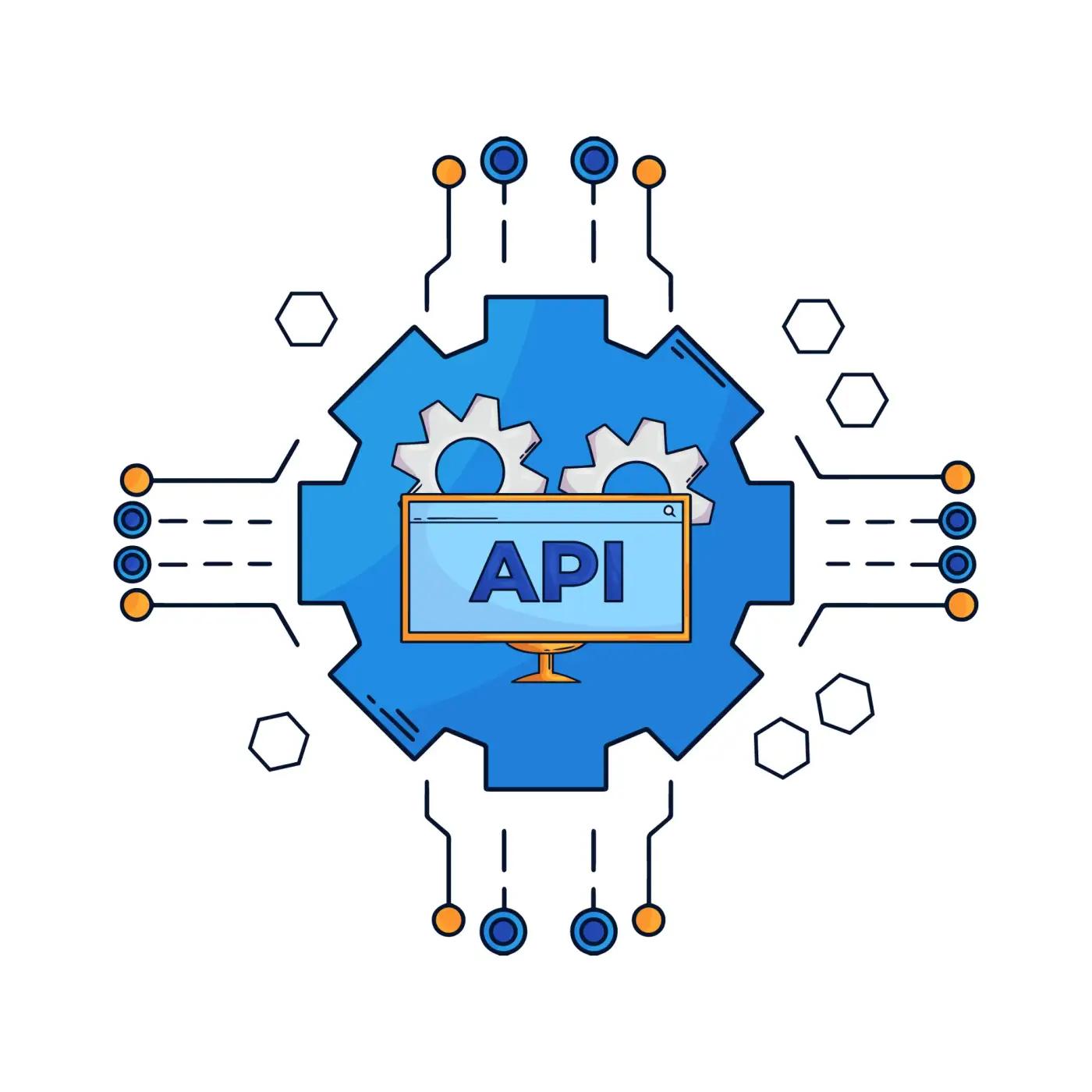 Visual representation of API communication between applications